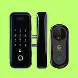 L&G Glass Smart Door Lock Video Doorbell Security Combo | Smart Technology With German Engineering