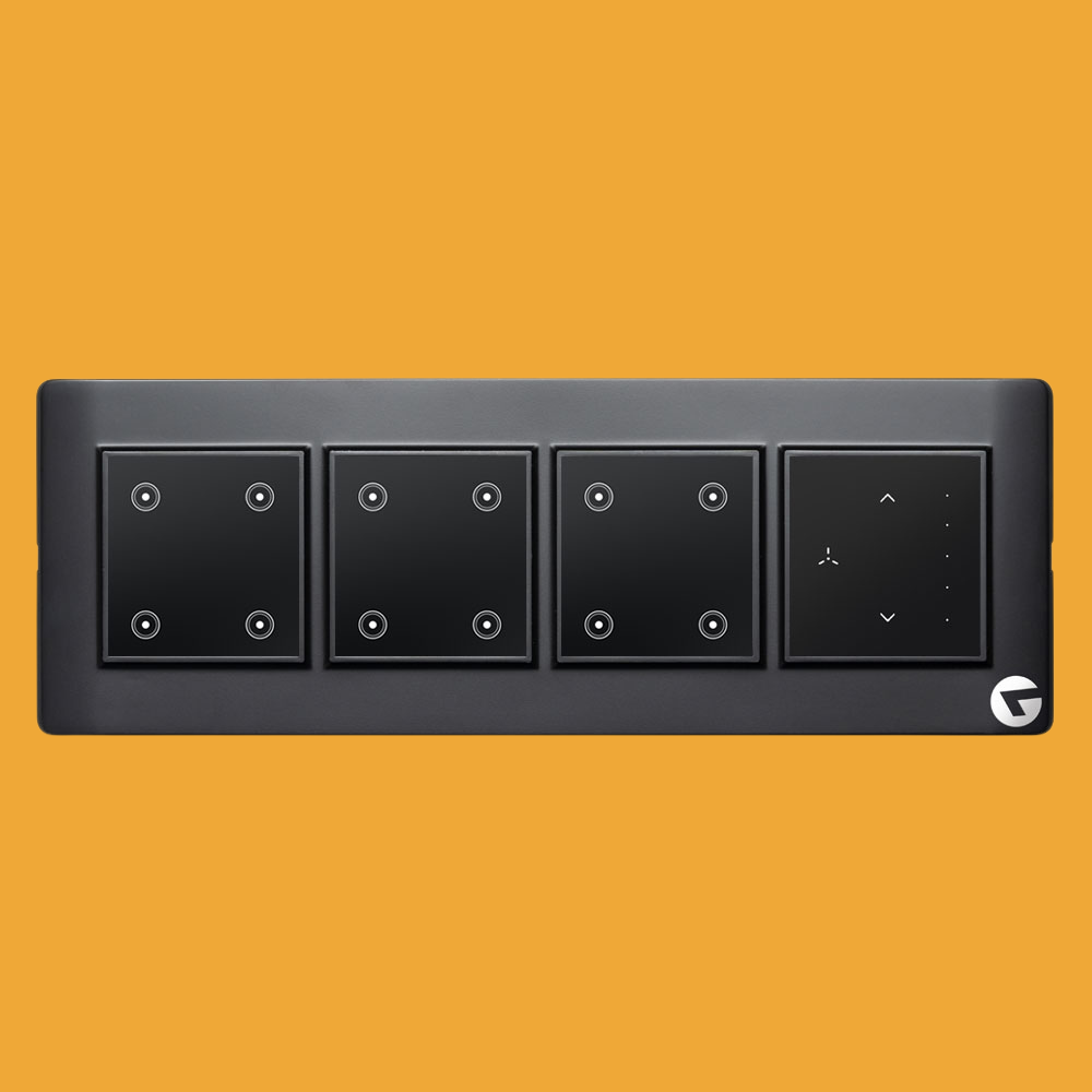L&G 8M Smart Switch Board | 8 Modular Smart Switch Board, Smart Fan Regulator | German Technology with Indian Standards (Size: 8M Horizontal- 262 x 90 x 45 mm)