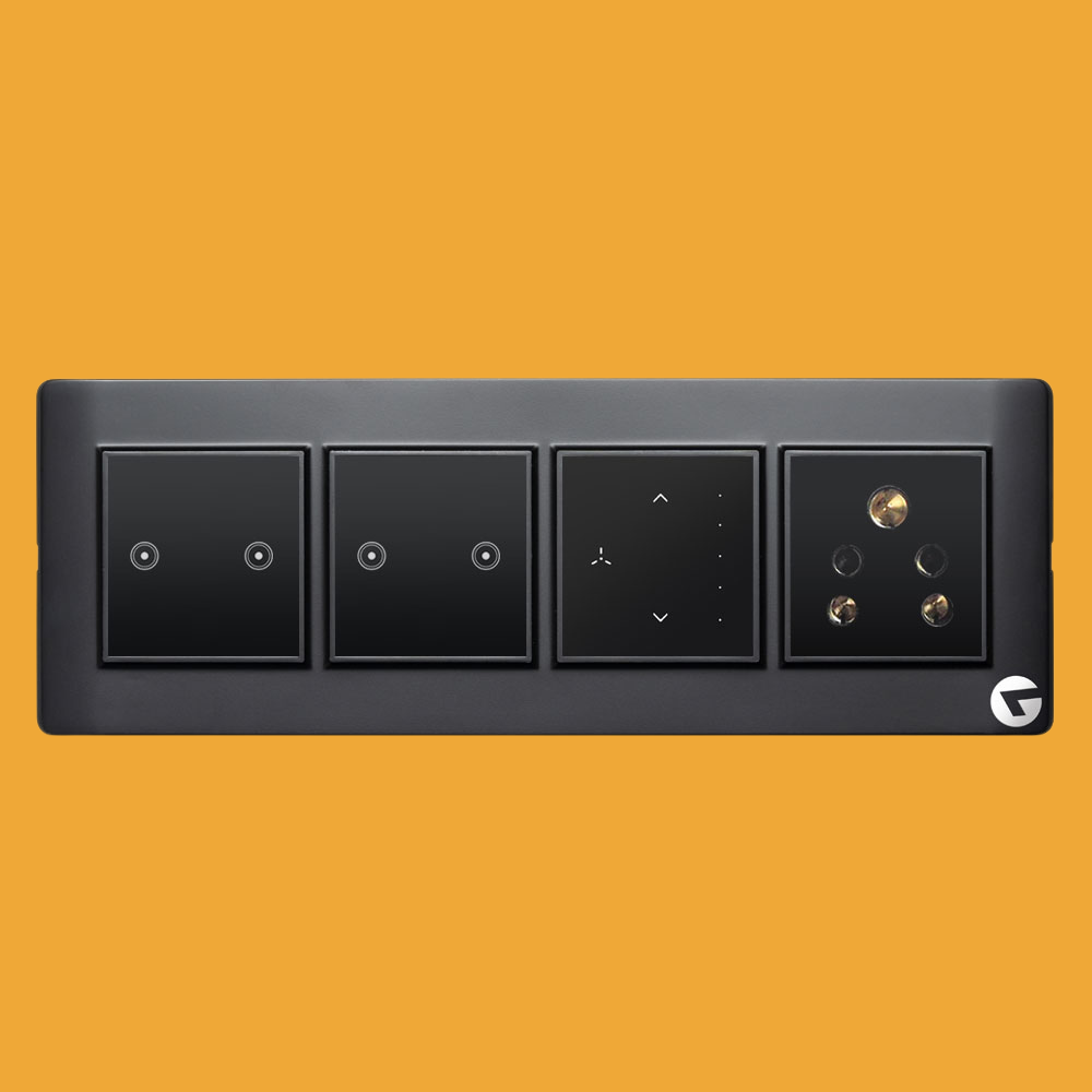 L&G 8M Smart Switch Panel | Designed by German Engineers (Size: 8M Horizontal- 262 x 90 x 45 mm)