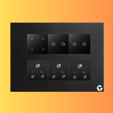 L&G 12M WiFi Smart Switch Board (4 Switches + 4 High-Power Switches (16A) + 3 Sockets) | Smart Switch for Home | German Technology meets Indian Standards (Size: 12M - 220 x 165 x 45 mm)