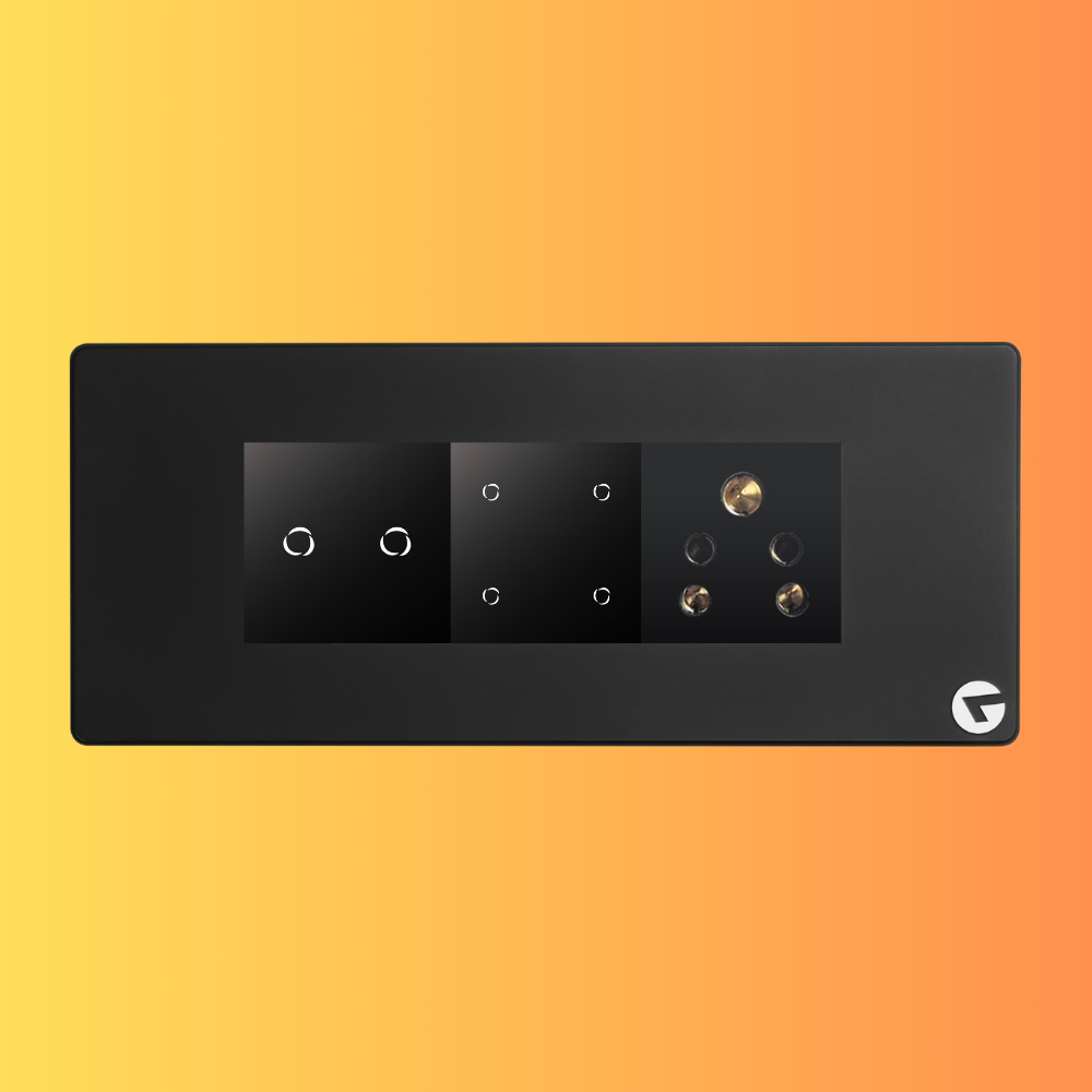 L&G 6M Smart Switch for Home | Touch & WiFi Smart Switch Board | German Technology (Size: 220 x 95 x 45 mm) Descri