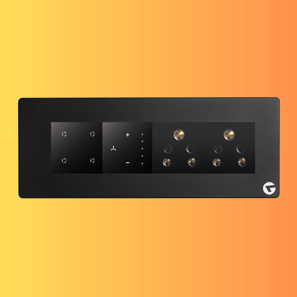 L&G 8M Smart Switch Board | WiFi Switch & Smart Fan Regulator | German Technology Meets Indian Standards (Size: 8M Horizontal β 262 x 90 x 45 mm)