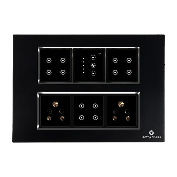 L&G Smart Switch Board 12 Module Wifi Touch Switch Board Leccy