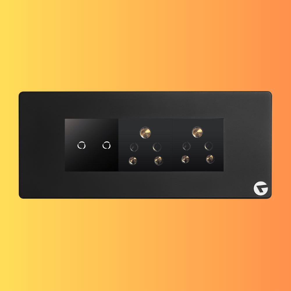 L&G 6M WiFi Smart Touch Switch Board | Smart Switch for AC, Geyser, Lights & Fans (Size: 220 x 95 x 45 mm)