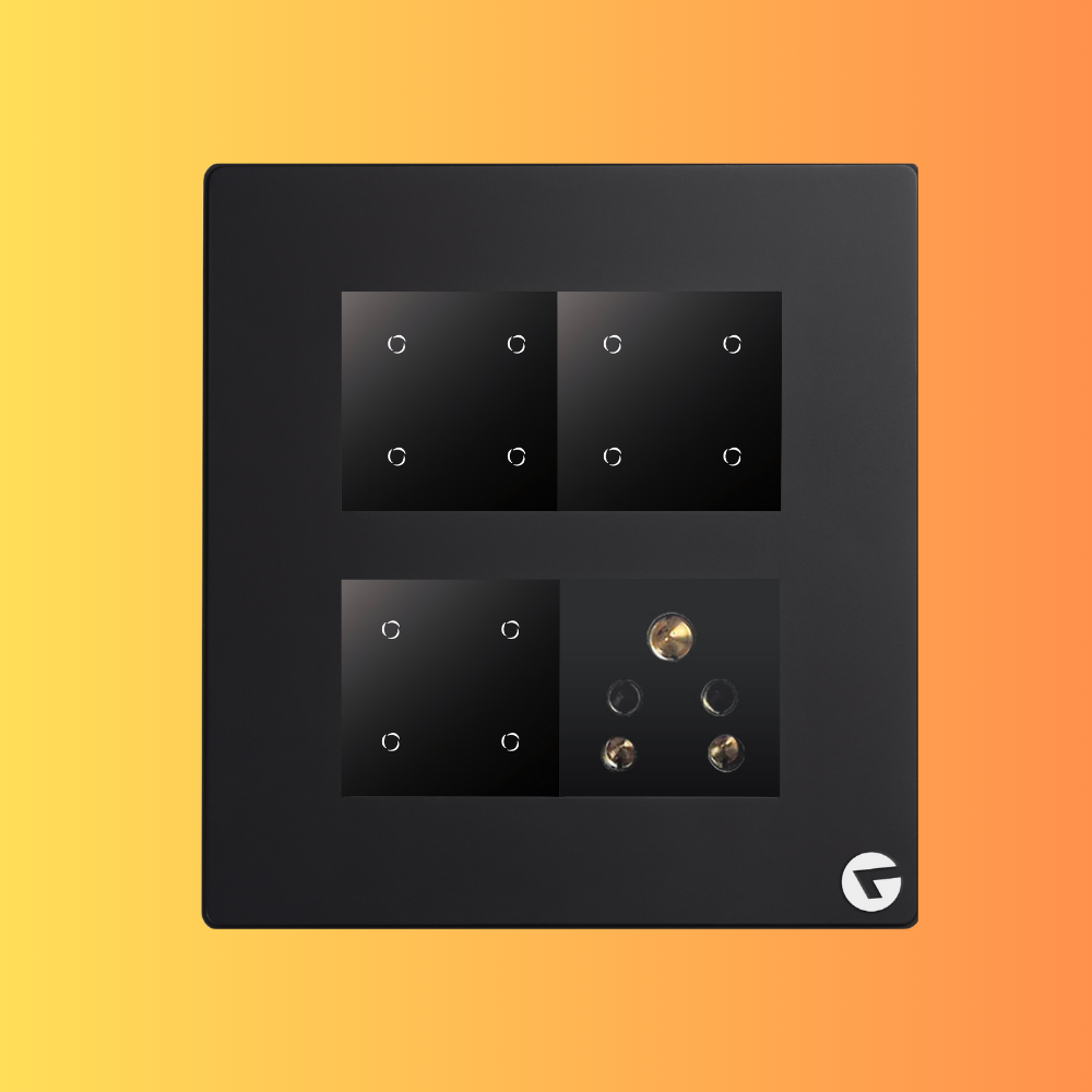 L&G 8M Smart Touch Switch Board | Smart Switch for Lights | Alexa & Google Compatible (Size: 8M Square โ 155 x 165 x 45 mm)