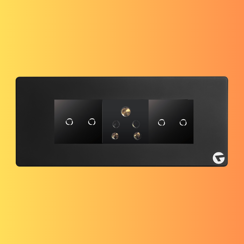 L&G 6M 16A Smart Switch Board | WiFi Touch Panel | Alexa & Google Compatible (Size: 220 x 95 x 45 mm)