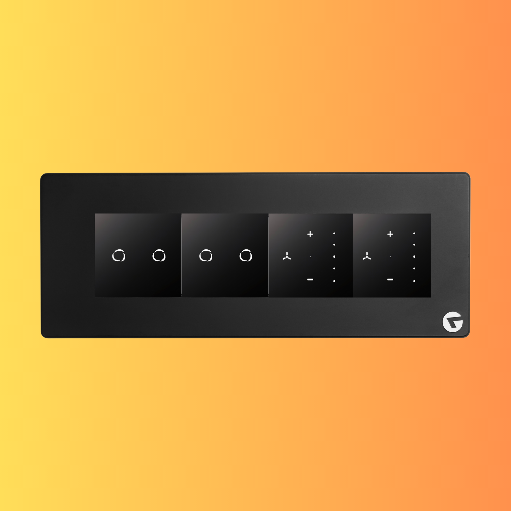 L&G 8M Smart Touch Switch Plate | Designed by German Engineers to Fit Indian Standards (Size: 8M Horizontal β 250x 95 x 45 mm)