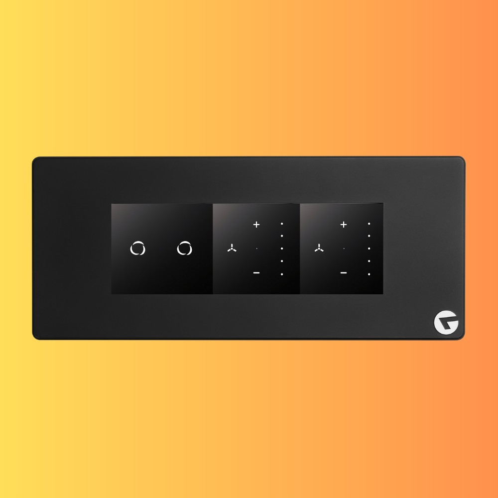 L&G 6M 16A Smart Switch Board | WiFi Touch Panel with 2 Fan Regulators | Alexa & Google Compatible (Size: 220 x 95 x 45 mm