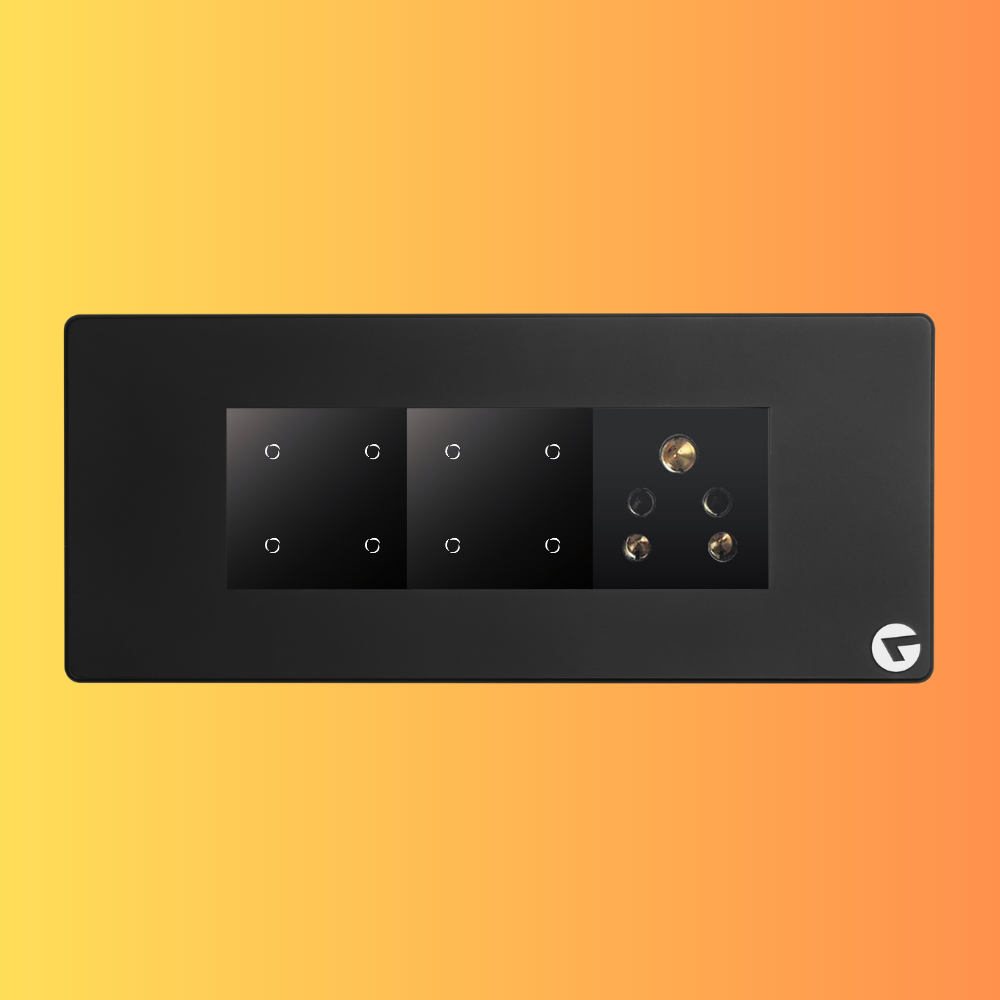 L&G 6M Modular WiFi Smart Touch Switch Board | Alexa & Google Compatible (Size: 220 x 95 x 45 mm)