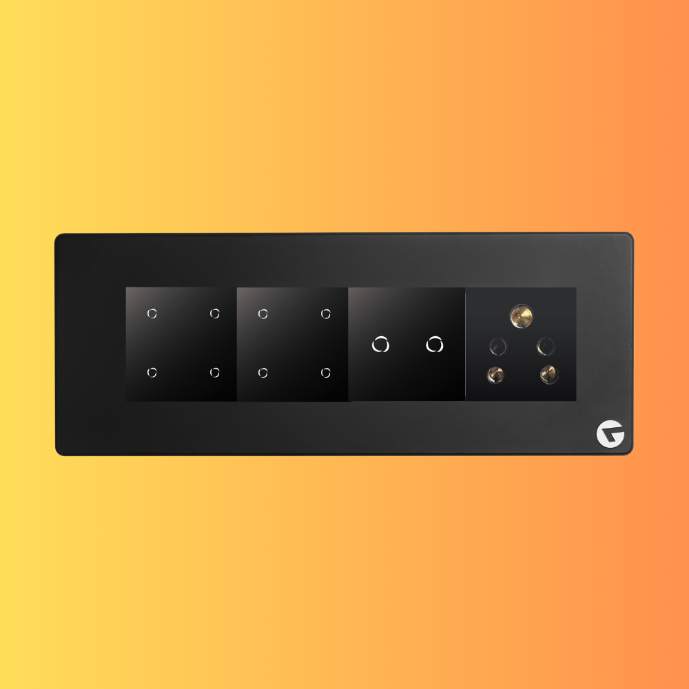 L&G 8M Smart Switch Panel | WiFi Touch Switch Board | Alexa & Google Compatible (Size: 8M Horizontal – 250 x 95 x 45 mm