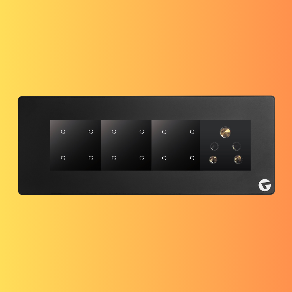 L&G 8M Best Modular Smart WiFi Switch Board | Touch Switch Panel | Smart Technology & German Expertise (Size: 8M Horizontal โ 250 x 95 x 45 mm)