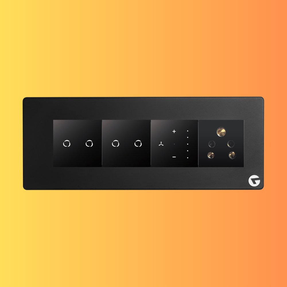 L&G 8M Smart Switch Panel | WiFi Touch Switch with Alexa & Google (250 x 95 x 45 mm)
