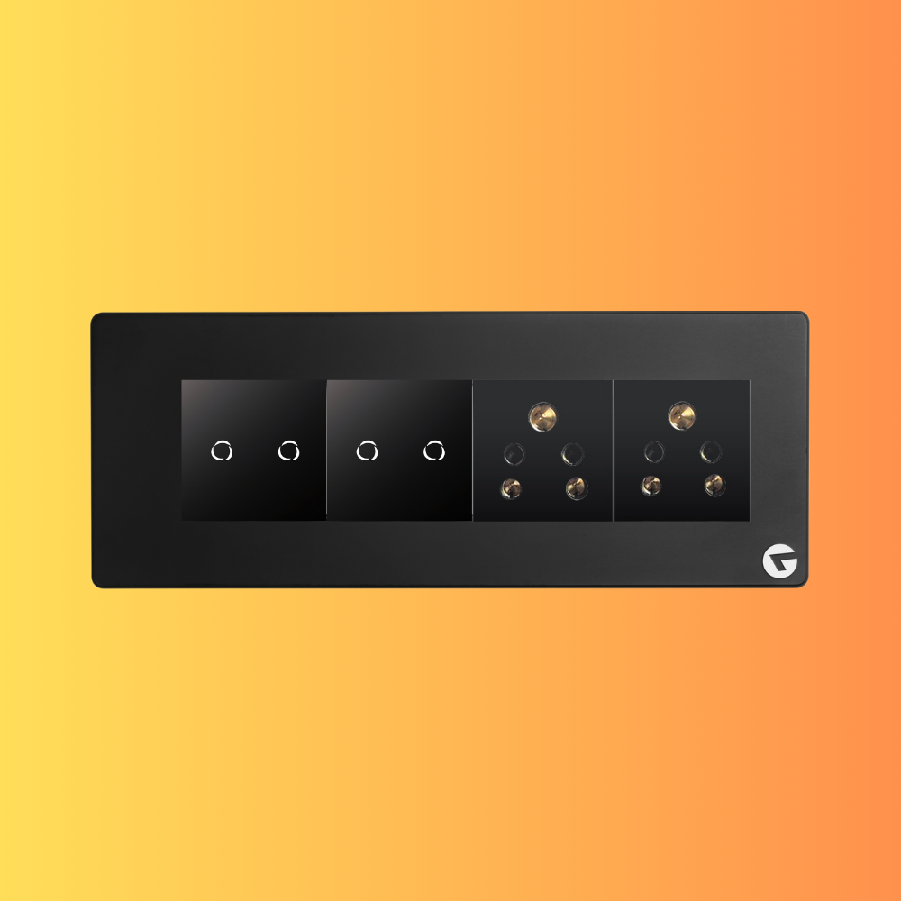 L&G 8M Smart Switch Board | WiFi Smart Touch Panel | Alexa & Google Compatible (Size: 8M Horizontal – 250 x 95 x 45 mm)