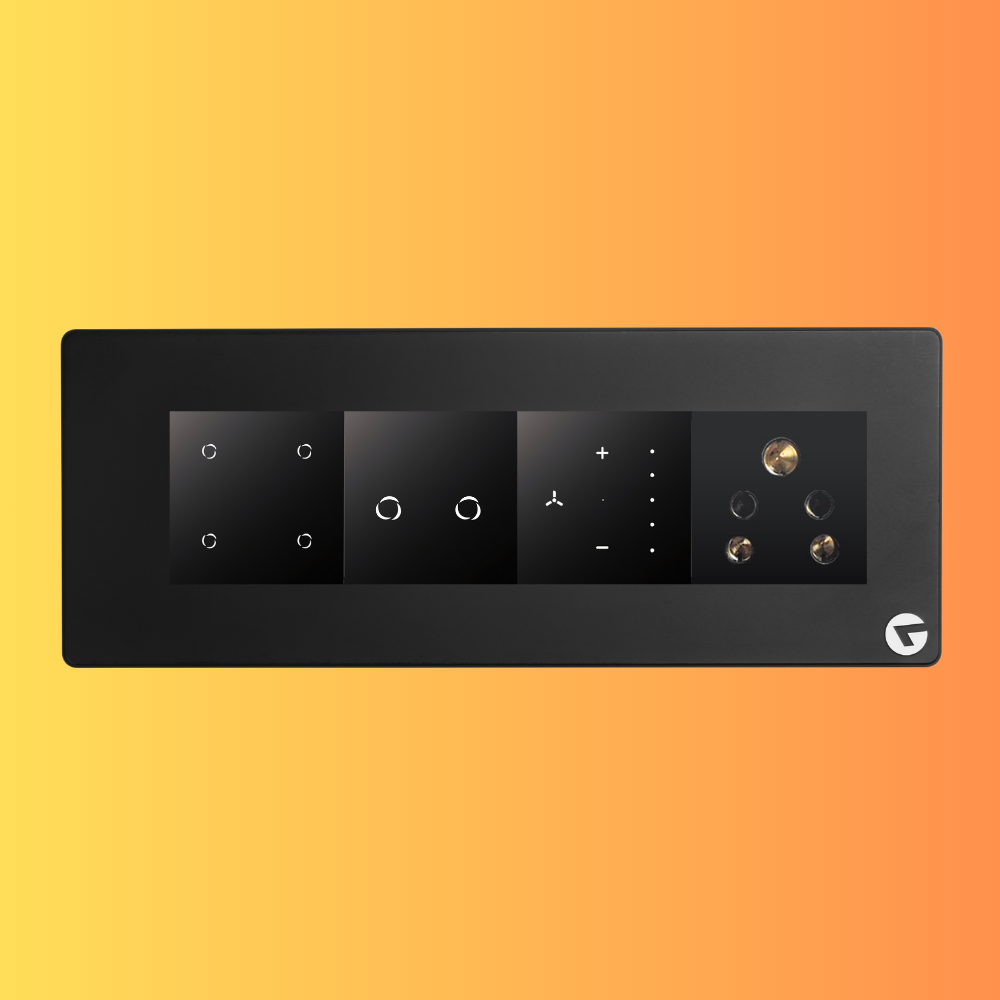 L&G 8M Smart Touch Switch Board | Smart Technology & German Expertise | Alexa & Google Compatible (Size: 8M Horizontal β 250 x 95 x 45 mm)