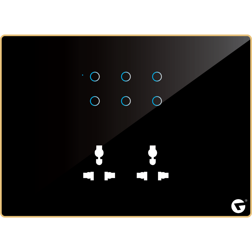 12M Best Easy-Installation Smart Switch Panel (6 Switch + 2 Fan) - Acrylic & Glass for Full Customization - Call 818181-0654