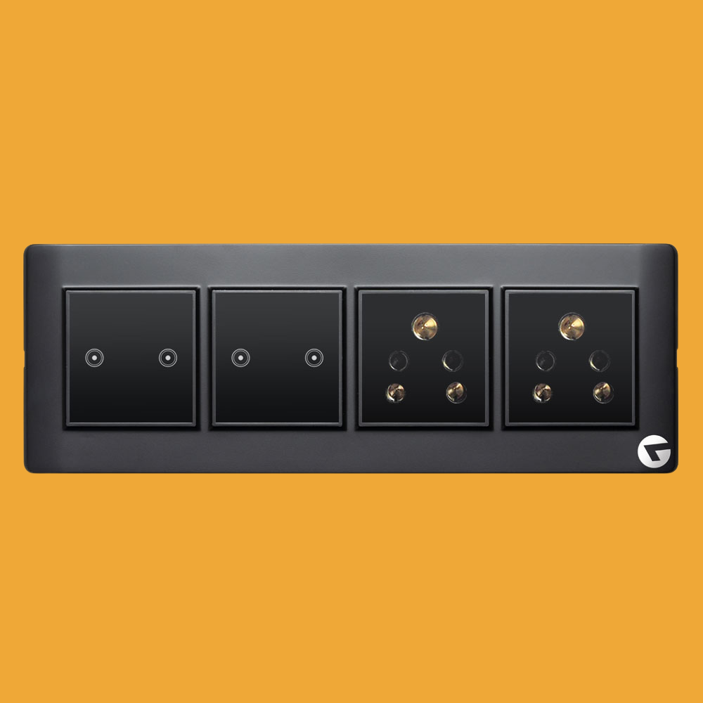 L&G 8M Smart Switch Board, WiFi Smart Switch | Smart Technology and German Expertise (Size: 8M Horizontal- 262 x 90 x 45 mm)
