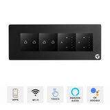 L&G 8M Smart Touch Switch Plate | Designed by German Engineers to Fit Indian Standards (Size: 8M Horizontal β 250x 95 x 45 mm)