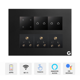 L&G 12M WiFi Smart Switch Board (4 Switches + 4 High-Power Switches (16A) + 3 Sockets) | Smart Switch for Home | German Technology meets Indian Standards (Size: 12M - 220 x 165 x 45 mm)