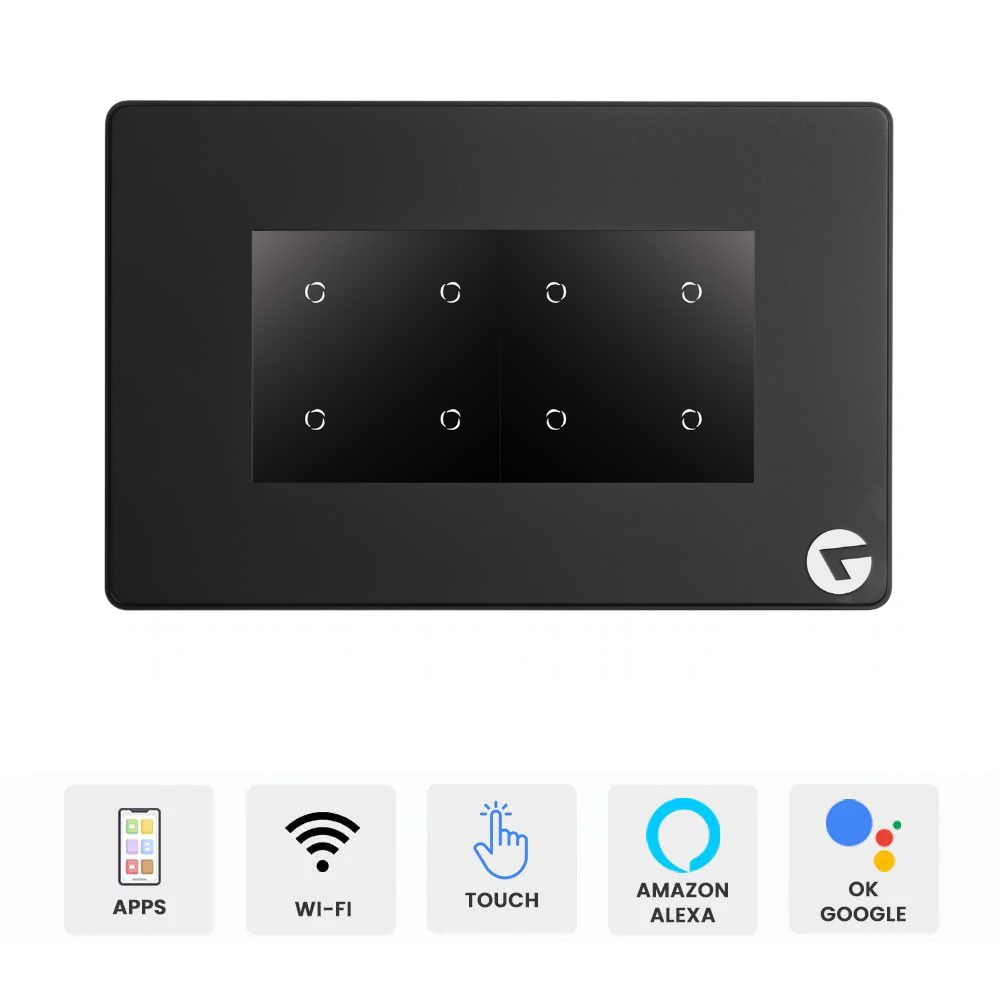 L&G 4 Modular Smart Touch Switch Board  | WiFi Smart Switch Panel – German Technology, Indian Standards