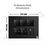 Buy L&G 12M Smart Touch Switch Board | Smart Switch for Home | Smart Technology & German Expertise (Size: 12M - 220 x 165 x 45 mm)
