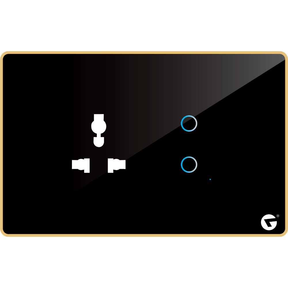 L&G 4M Smart Wi-FI Switch Panel (2 Switch + 1 Socket - 10 Amp) For Fully Customization - Call 818181-0654