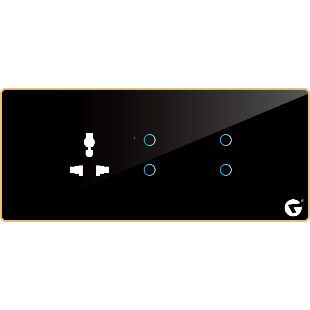 6M Smart Energy-Efficient Switch Panel (4 Switch + 1 Socket) For Fully Customization - Call 818181-0654