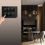 L&G 12M Wi-Fi Smart Switch Board (16 Switches + 1 Fan + 1 Socket) | Alexa & Google Compatible | Smart Touch Switch (Size: 12M – 220 x 165 x 45 mm)