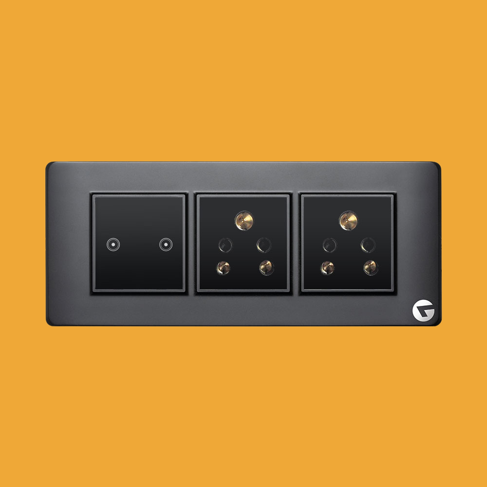 L&G 6M WiFi Smart Touch Switch Board, Smart Switch for AC, Geyser | Smart Technology and German Expertise (Size: 6M- 220 x 90 x 45 mm)