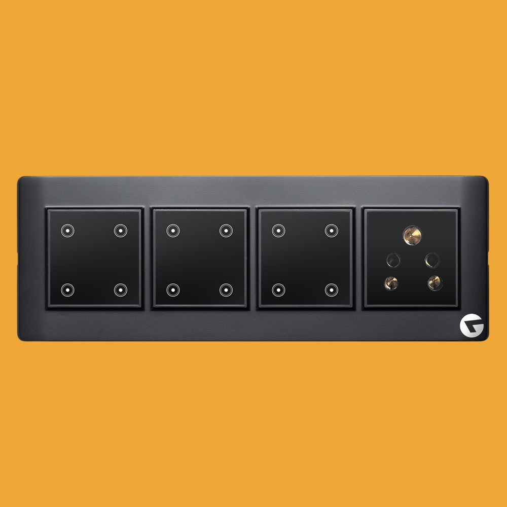 L&G 8M Best Modular Smart Wifi Switch Board, Touch Switch Board | Smart Technology and German Expertise (Size: 8M Horizontal- 262 x 90 x 45 mm)