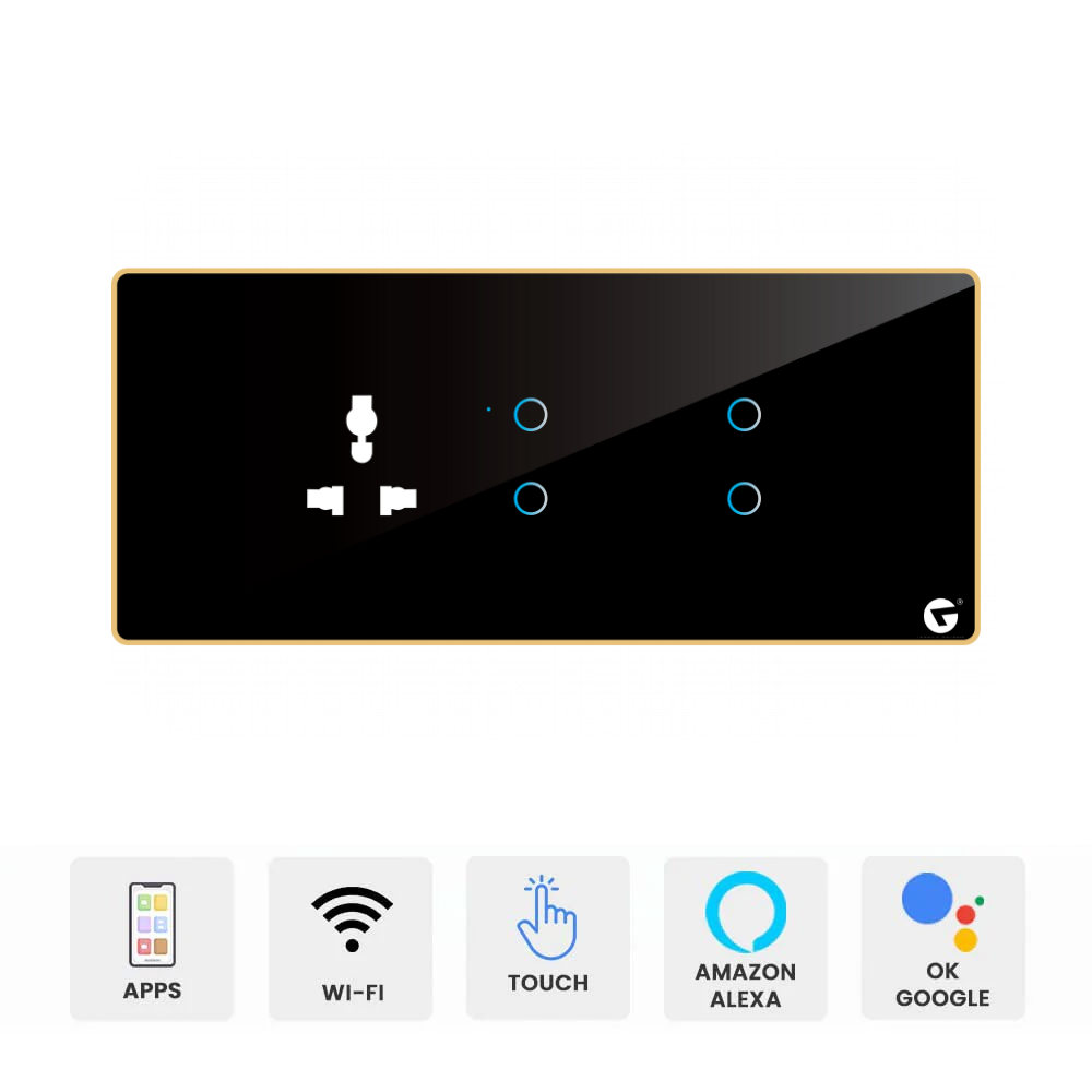 L&G 6M Smart Energy-Efficient Switch Panel (4 Switch + 1 Socket) For Fully Customization - Call 818181-0654