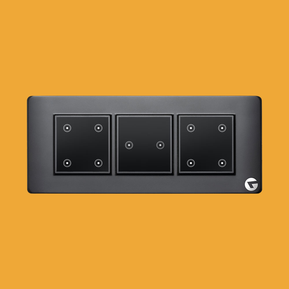 L&G 6M Smart Switch Panel, Wifi Touch Switch Board | German Technology meets Indian Standards (Size: 6M- 220 x 90 x 45 mm)
