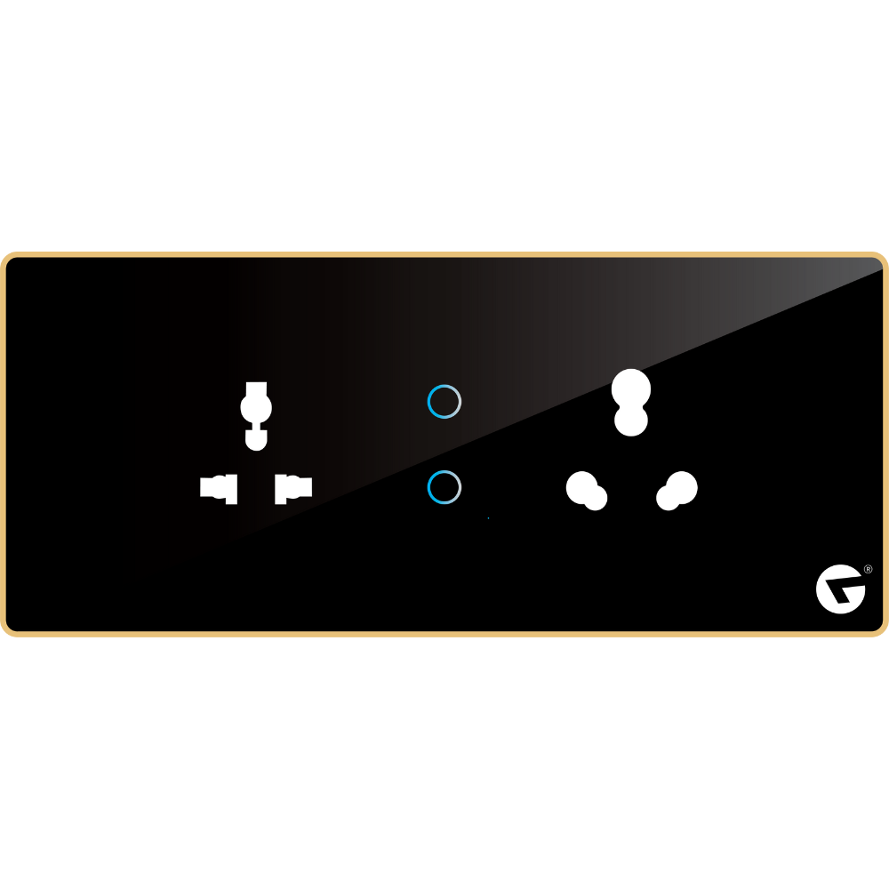 L&G 6M Smart Voice-Controlled Switch Panel (2 Switch + 2 Socket) For Fully Customization - Call 818181-0654