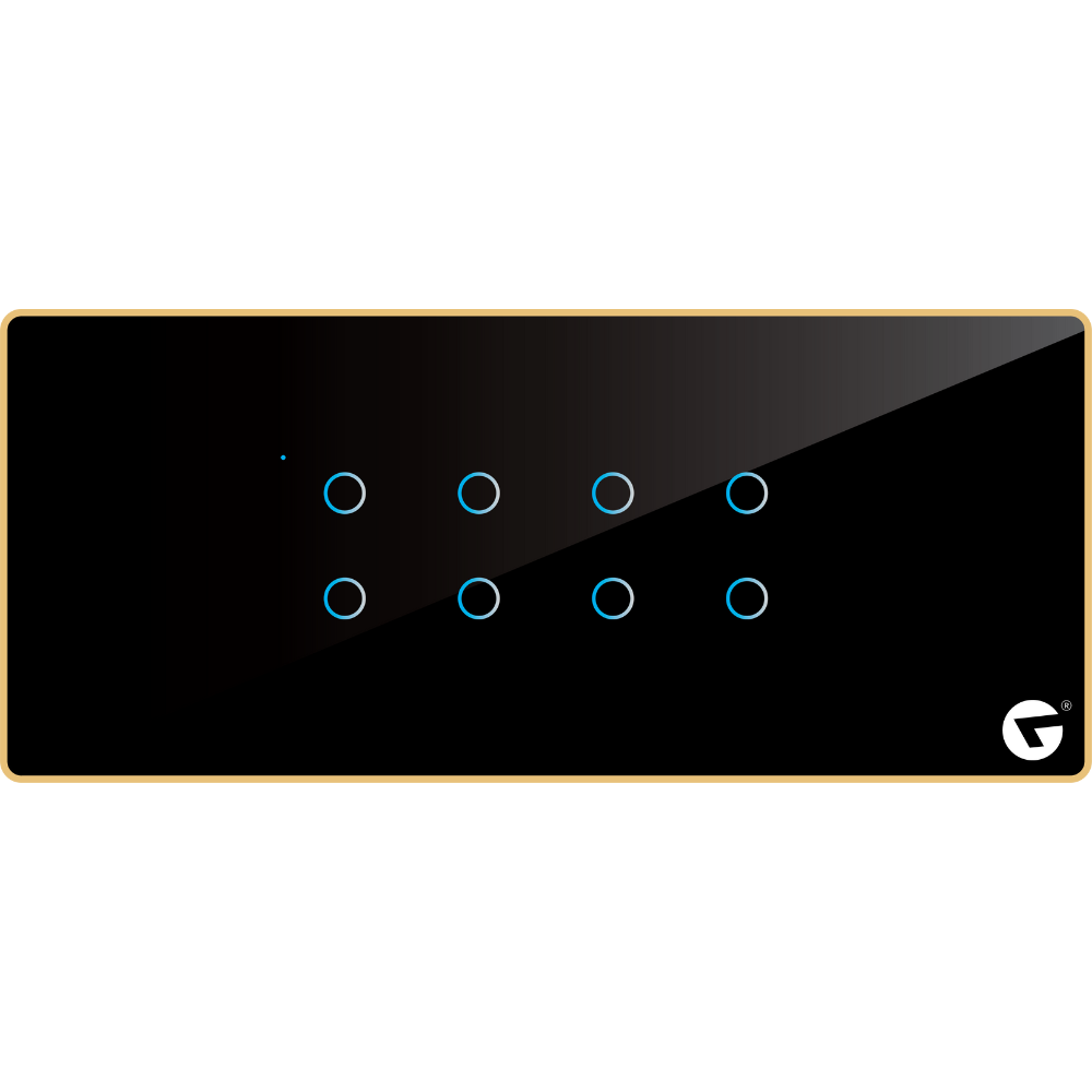 L&G 6M Smart Wall Switch Panel (8 Switches) | Acrylic & Glass (German Technology) - For Customization Call 818181-0654