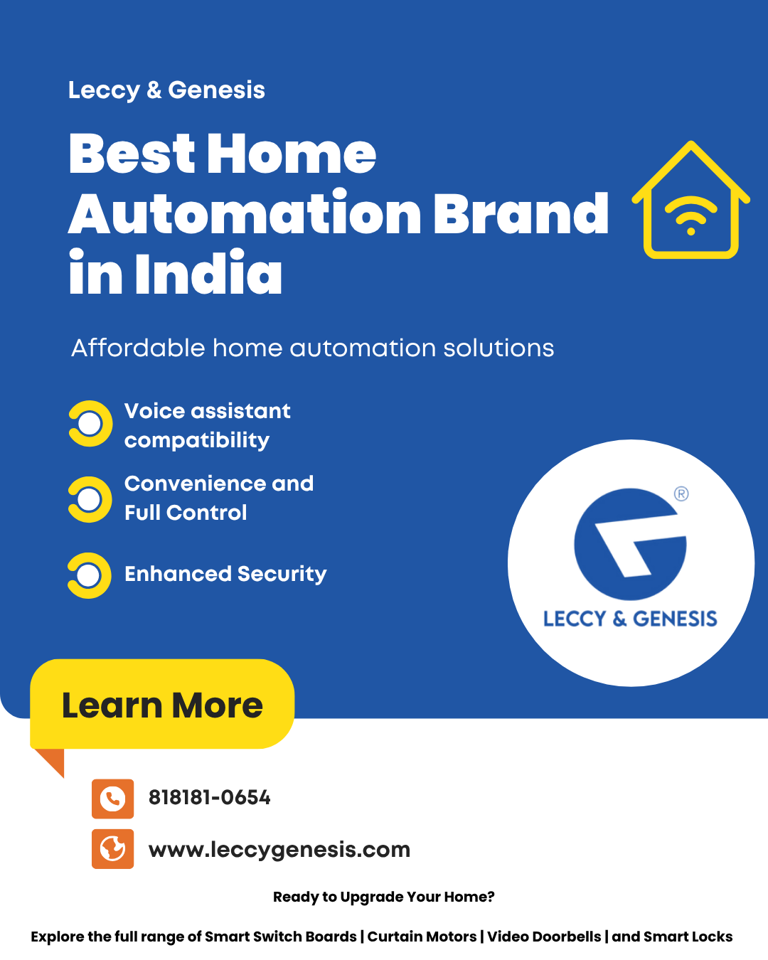 Best Home Automation Brand in India – Leccy & Genesis