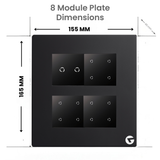 L&G 8M Smart Switch Panel | WiFi Switch Board for Home | Alexa & Google Compatible (Size: 8M – 250 x 95 x 45 mm)