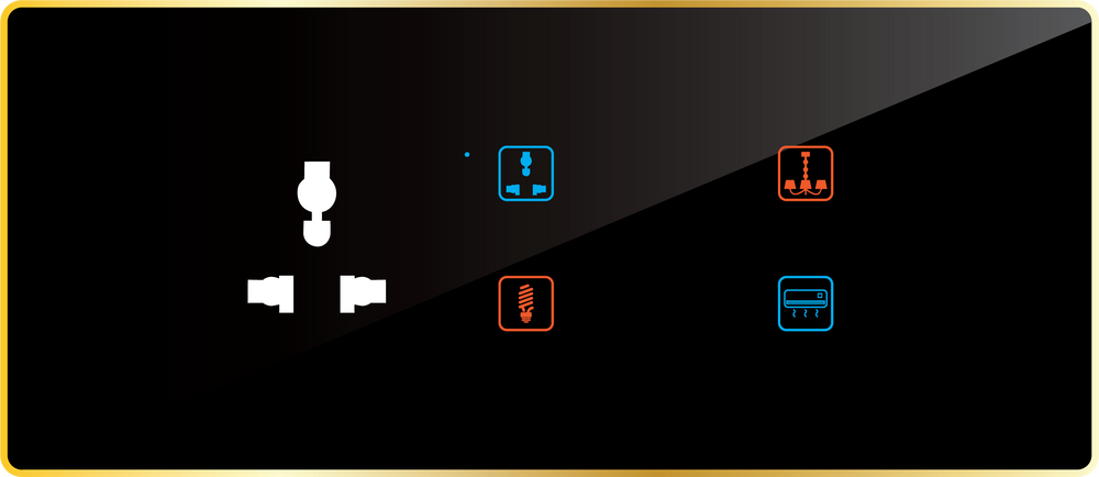 6M Smart Energy-Efficient Switch Panel (4 Switch + 1 Socket) For Fully Customization - Call 818181-0654