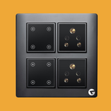 L&G 8M Wifi Switch Board, Smart Touch Switch for Home | Smart Technology and German Expertise (Size: 8M Square- 154 x 160 x 45 mm)