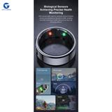 L&G Smart Ring | 7+ Day Battery | Sleep, Fitness, Nutrition, Stress | Track Steps, VO2 Max | Smart Ring for Men & Women | Stainless Steel Glossy