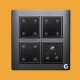L&G 8M Smart Touch Switch Board, Smart Switch for Light | Smart Technology and German Expertise (Size: 8M Square- 154 x 160 x 45 mm)