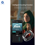 L&G Smart Ring | 7+ Day Battery | Sleep, Fitness, Nutrition, Stress | Track Steps, VO2 Max | Smart Ring for Men & Women | Stainless Steel Glossy