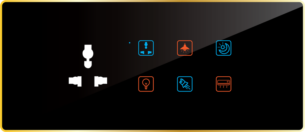 6M Smart WiFi Light Switch Panel (6 Switch + 1 Socket) For Fully Customization - Call 818181-0654