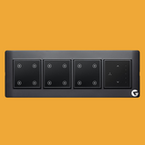 L&G 8M Smart Switch Board | 8 Modular Smart Switch Board, Smart Fan Regulator | German Technology with Indian Standards (Size: 8M Horizontal- 262 x 90 x 45 mm)
