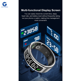 L&G Smart Ring | 7+ Day Battery | Sleep, Fitness, Nutrition, Stress | Track Steps, VO2 Max | Smart Ring for Men & Women | Stainless Steel Glossy