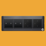 L&G 8M Smart Touch Switch Plate | Designed by German Engineers to fit Indian Standards  (Size: 8M Horizontal- 262 x 90 x 45 mm)
