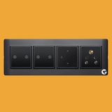 L&G 8M Smart Switch Panel | Designed by German Engineers (Size: 8M Horizontal- 262 x 90 x 45 mm)