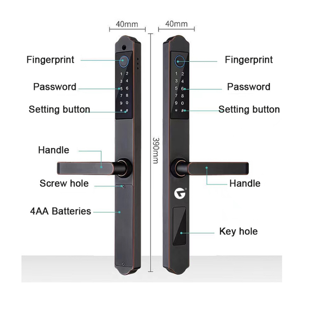 Lg Lock Key L&G Smart Door Lock S611 – Security with Dual Fingerprint Access ...