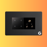 L&G WiFi Smart Switch Board | 4 Modular Smart Touch Switches – German Technology, Indian Standards (Size: 150 x 95 x 45mm)