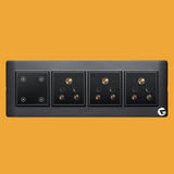 L&G 8M Smart Touch Switch Board | Smart Technology and German Expertise | Compatible with Alexa, OK Google (Size: 8M Horizontal- 262 x 90 x 45 mm)