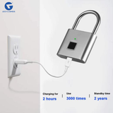 L&G Fingerprint Biometric Padlock | Keyless & Password-Free Access | Stores 50 Fingerprint | Waterproof Metal Lock for Home Office Security