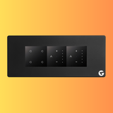 L&G 6M Smart Switch Panel | WiFi Touch Switch with 2 Fan Regulators | German Technology (Size: 220 x 95 x 45 mm)